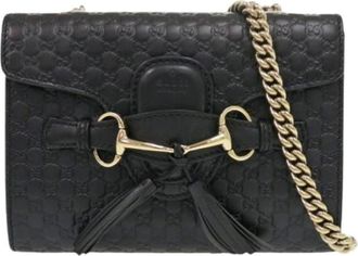 Gucci Pre-owned Cross Body Bags, female, Black, Size: ONE SIZE Pre-owned Vintage Cross Body Bag