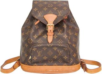 Louis Vuitton Vintage Montsouris Monogram Canvas Brown Canvas Backpack Bag (Pre-Owned)