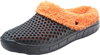 Generic Womens Mens Warm House Slippers Fur Lined Clogs Fluffy Slip on Garden Shoes Indoor Outdoor Mules Unisex Lightweight Slippers with Warm Fur Lined Slip 