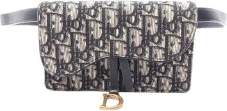 Dior Pre-owned Saddle Oblique Canvas Waist Bag - Dames - Vintage Heuptassen - Blauw - ONE Size - Leer - Vintage