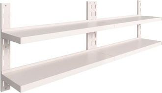 vidaXL Vidaxl - 2-Tier Floating Wall Shelves 2 pcs Stainless Steel 240x30 cm
