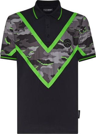 Plein Sport Polo SS Neon Amazon Edition - Heren - Fitness - Veelkleurig - XS - Polyester - Fitness