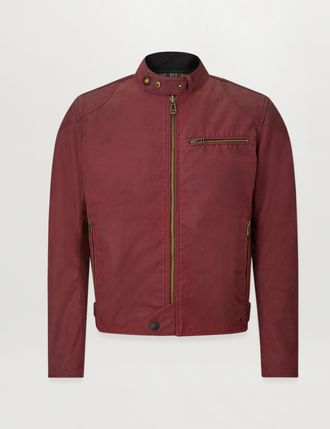 Belstaff Ariel Motorcycle Jacket Mens Waxed Cotton Racing Red Size 3XL
