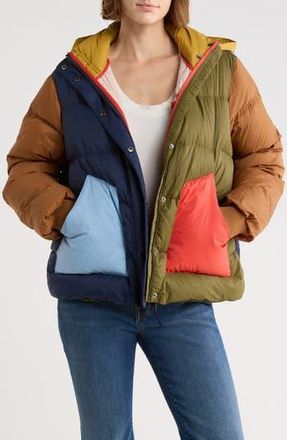 The Great. The Down Polar 800-Fill-Power Down Puffer Jacket in Appalachian Color Block at Nordstrom Rack, Size Large