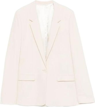 Isabel Marant Oversized Double-Breasted Blazer van Wolmix - Dames - Blazers - Beige - S - Wol - Jassen