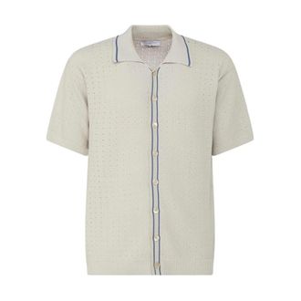 Daniele Fiesoli Blouses & Shirts - Heren - Korte mouwen Overhemden - Beige - L - Overhemden