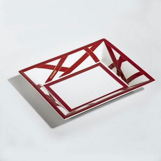 Missoni Home Bordeaux Ribbons - Luxury Box Rectangular Tidy Tray Large