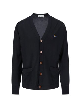 Vivienne Westwood Black Alex V-Neck Cotton Cardigan