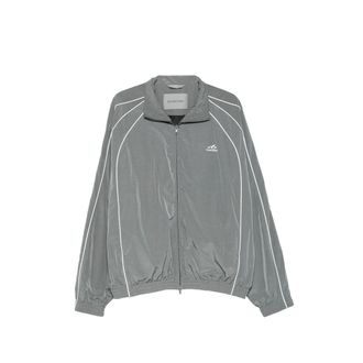 Balenciaga Piping-detail Logo-print Jacket