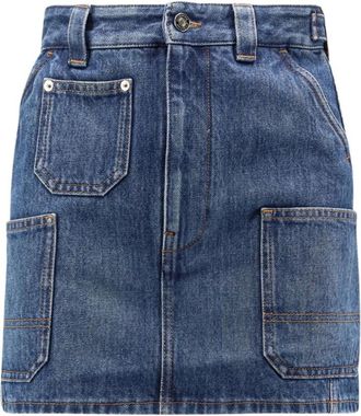 Givenchy Denim Mini Rok - Dames - Spijkerrokken - Blauw - S - Denim - Rokken
