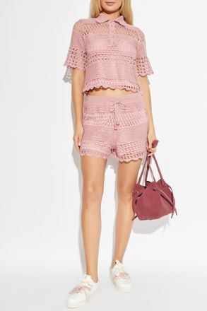 Zimmermann Shorts With A Decorative Weave, Womens, Pink