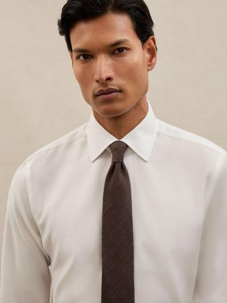 Reiss White Atelier Wool Regular-fit Shirt, 155