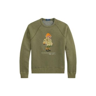 Polo Ralph Lauren Hoodies & sweatvesten, Heren, Groen, XL, Katoen, Polo Bear Fleece Sweatshirt