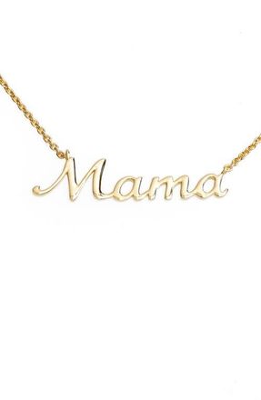 Argento Vivo Argento Vivo Mama Pendant Necklace in Gold at Nordstrom