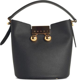 Marni Trunkaroo schwarzer Lear -Tasche