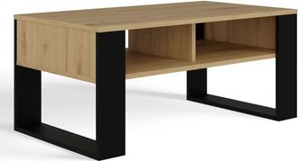 Topeshop Topeshop - Mesa De Centro Moderna 2p Artisan Negro