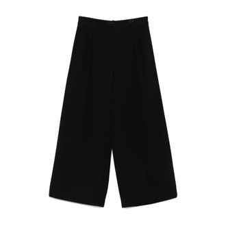 Max Mara Wide Trousers, female, Black, Size: XS Daniel Long Trouser