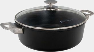Swiss Diamond CHD Nonstick Braiser with Glass Lid, 5.3 qt in Black at Nordstrom