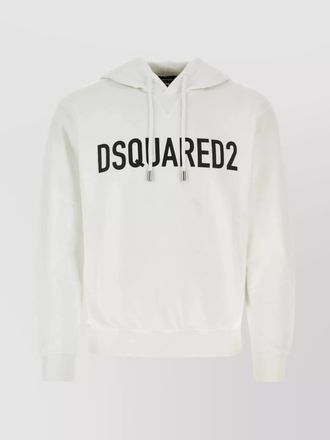 Dsquared2 cotton logo print hooded sweatshirt
