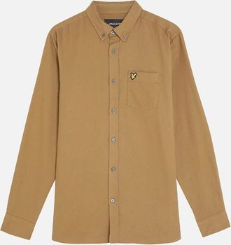 Lyle & Scott Lyle And Scott Mens Plain Flannel Shirt - Brown - Size: 44/Regular