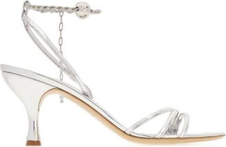 Ferragamo Denise Ankle Chain Sandals, Size 8