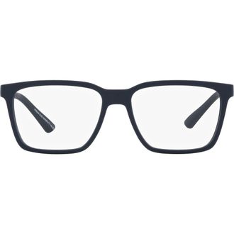A|X Armani Exchange 55mm Rectangular Optical Glasses in Matte Blue at Nordstrom