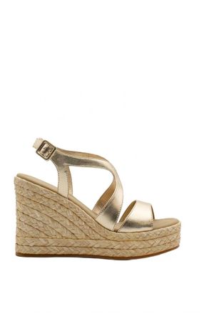 Paloma Barcel&oacute; Womens Palomitas Fauna Platform Espadrille Wedge In Platino