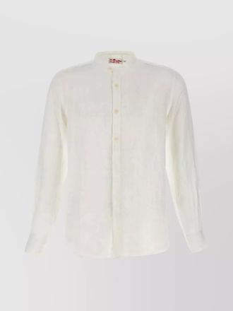 MC2 Saint Barth naxos linen shirt with mandarin collar