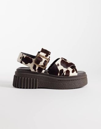 Clarks Evamar Wish - Sandali con stampa pezzata-Multicolore