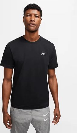Nike Sportswear Club T-Shirt Mens Black White Cotton Short Sleeve DSGL1232