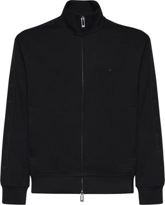 Emporio Armani Stretch Double Jersey Sweatshirt - Heren - Vesten met rits - Zwart - 2XL - Katoen - Hoodies & sweatvesten
