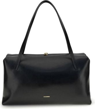 Jil Sander Goji Kussen Schoudertas - Dames - Schoudertassen - Zwart - ONE Size - Leer - Tassen