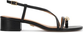 Kazar Ceala Sandalen - Dames - Sandalen met hakken - Zwart - 39 EU - Leer - Schoenen