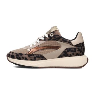 Floris Van Bommel Schoenen, Dames, Veelkleurig, 37 EU, Leer, Luipaardprint Sneakers voor vrouwen