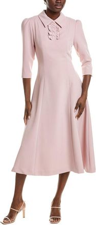 Burryco Pink Solid Midi Dress