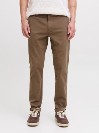 Jack & Jones Chinos JACK & JONES JPSTMARCO JJFURY ANA, Herren, Gr. 28, L&auml;nge 32, braun (rain drum), Web, Obermaterial: 98% Baumwolle, 2% Elasthan, unifarben, slim 