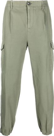 Brunello Cucinelli zip-cuff cargo trousers - men - Cotton/Cotton - 56 - Green