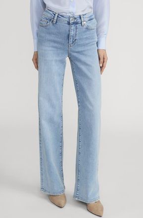 Frame Denim Le Slim Palazzo High Waist Wide Leg Jeans in Ripple at Nordstrom, Size 32