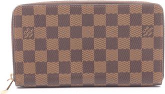 Louis Vuitton Brown Leather Pvc Long Wallet (Bi-Fold) (Pre-Owned)