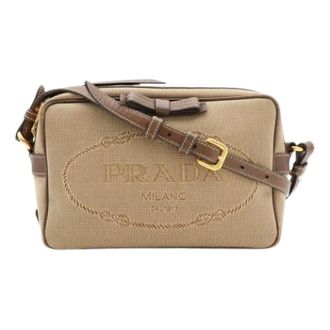 Prada Borsa Pochette Vintage in Tela Pre-owned - - Pre-owned - Donna - Beige - ONE SIZE