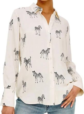 Rails Saige Shirt In Ivory Zebra