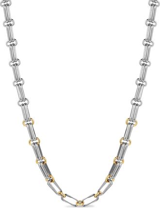 Luv AJ Collana a catena bicolore - Argento