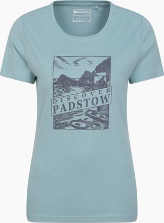 Mountain Warehouse Womens Mountain Warehouse Womens/Ladies Discover Padstow Printed T-Shirt - Blue - Size: 14