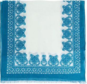 Etro fringed patterned scarf - Bianco