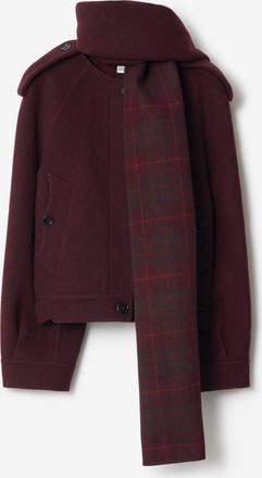Burberry Detachable Scarf Wool Jacket