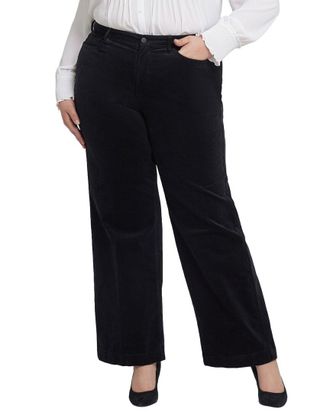 NYDJ Plus Teresa Black Wide Leg Jean
