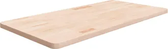 vidaXL Encimera De Ba&ntilde;o Madera Maciza Sin Tratar 100x50x2,5 Cm Vidaxl