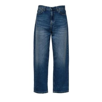 Carhartt Work in Progress Wide-Fit Tapered Denim Pants With Five-Pocket Design