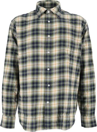 Aspesi Fred Long-Sleeve Plaid Cotton Shirt