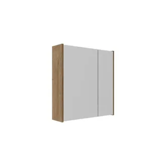 Saniclass Holz Frame Spiegelkast - 60x63x16cm - inclusief zijpanelen - Eiken natural